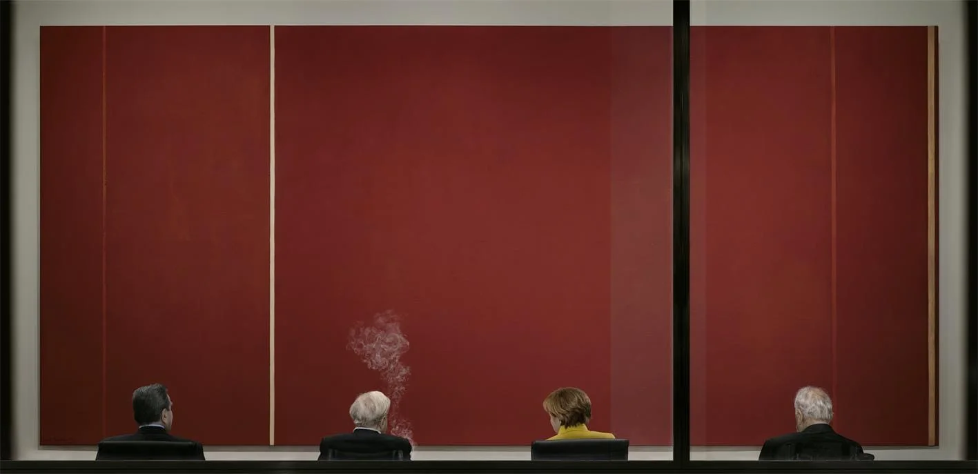 Andreas Gursky, Review, 2015. Referencing Barnett Newman’s Vir Heroicus Sublimis (1950-51)
